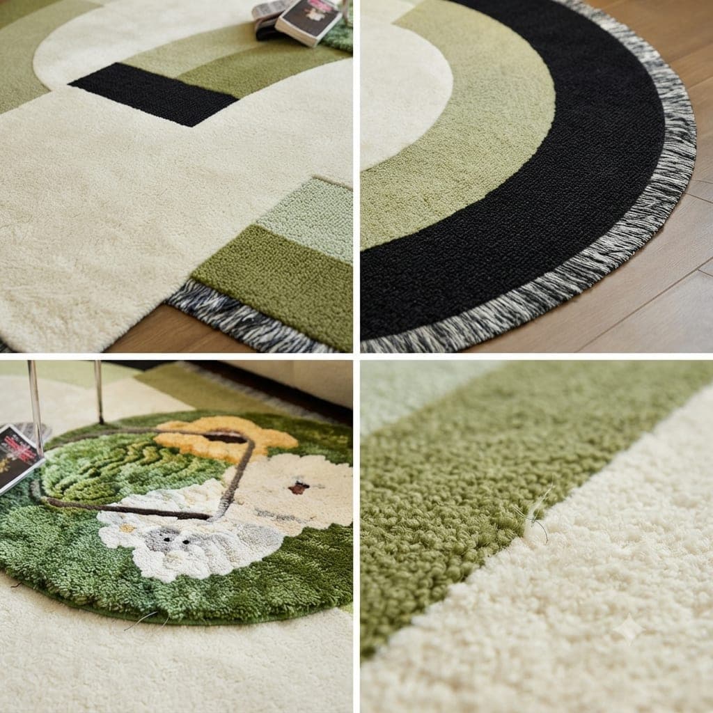 Modern Geometric Half-Circle